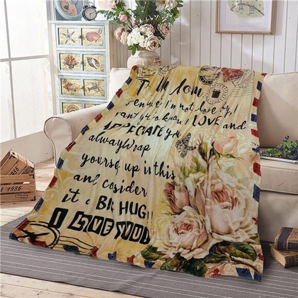Mom Blanket Personalized Fleece Throw Envelope Blanket Birthday